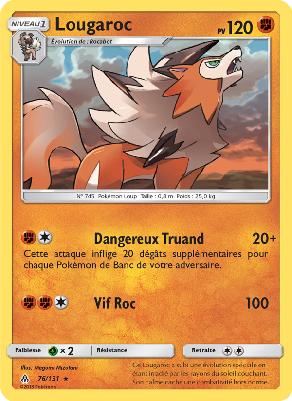 Lougaroc 76 — Grauen Der Lichtfinsternis (French Pokémon TCG card)