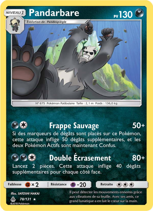 Pandarbare 78 — Grauen Der Lichtfinsternis (French Pokémon TCG card)