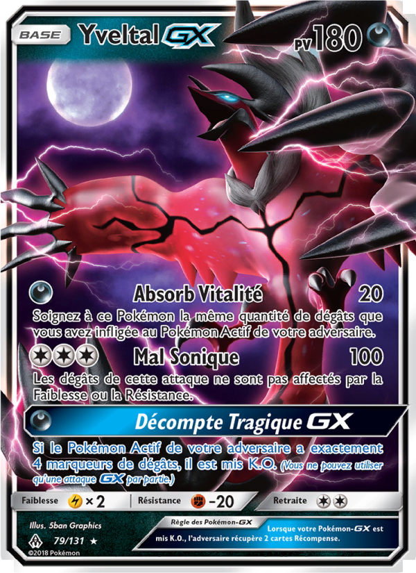Yveltal GX 79 — Grauen Der Lichtfinsternis (French Pokémon TCG card)