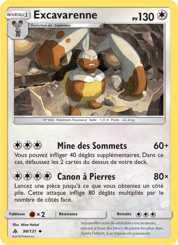 Excavarenne 98 — Grauen Der Lichtfinsternis (French Pokémon TCG card)