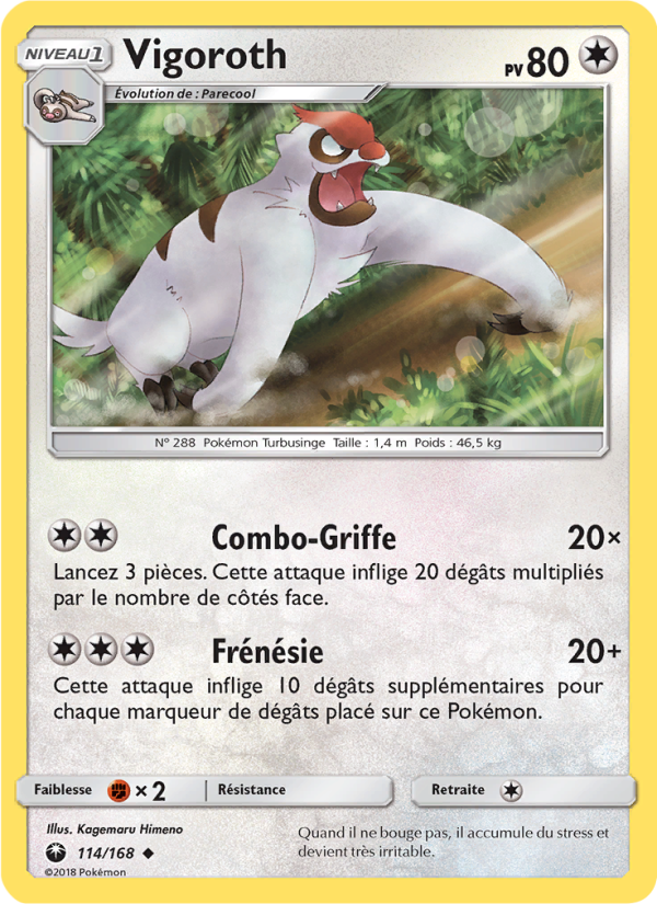 Vigoroth 114 — Celestial Storm (French Pokémon TCG card)
