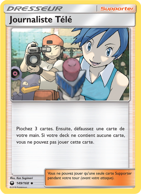 Journaliste Télé 149 — Celestial Storm (French Pokémon TCG card)