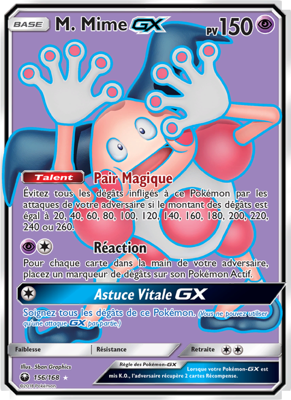 M. Mime GX 156 — Celestial Storm (French Pokémon TCG card)