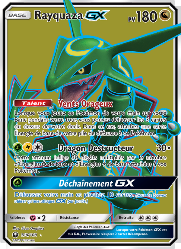 Rayquaza GX 160 — Celestial Storm (French Pokémon TCG card)