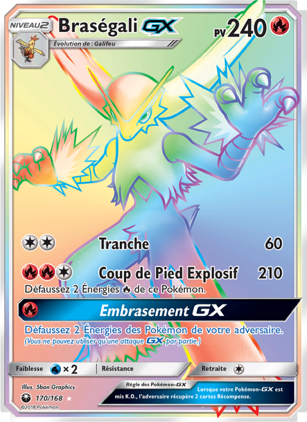 Braségali GX 170 — Celestial Storm (French Pokémon TCG card)