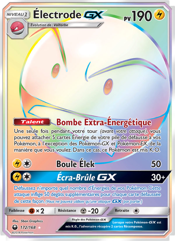 Électrode GX 172 — Celestial Storm (French Pokémon TCG card)