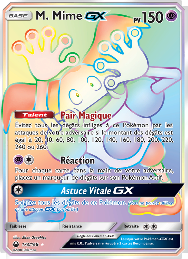M. Mime GX 173 — Celestial Storm (French Pokémon TCG card)