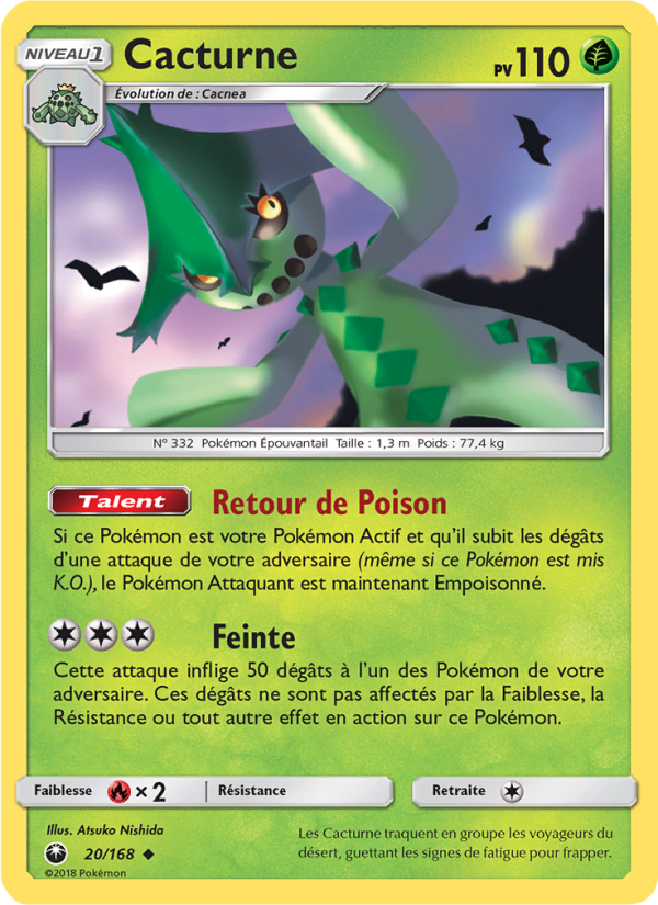 Cacturne 20 — Celestial Storm (French Pokémon TCG card)