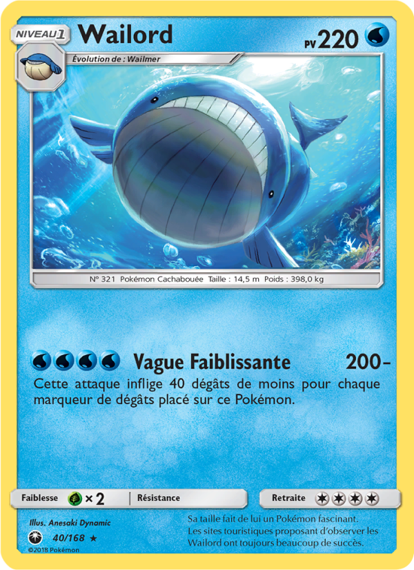 Wailord 40 — Celestial Storm (French Pokémon TCG card)
