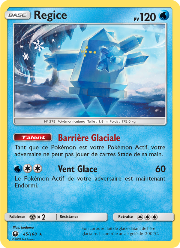 Regice 45 — Celestial Storm (French Pokémon TCG card)