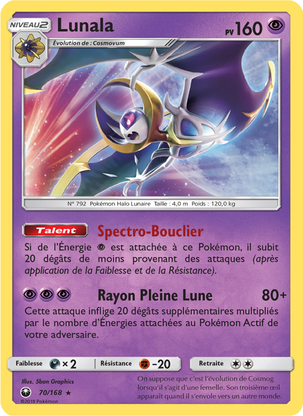 Lunala 70 — Celestial Storm (French Pokémon TCG card)