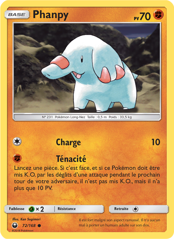 Phanpy 72 — Celestial Storm (French Pokémon TCG card)