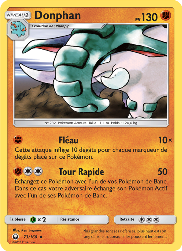 Donphan 73 — Celestial Storm (French Pokémon TCG card)
