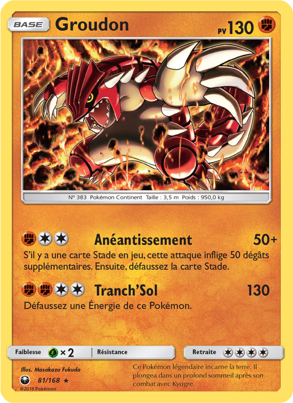 Groudon 81 — Celestial Storm (French Pokémon TCG card)