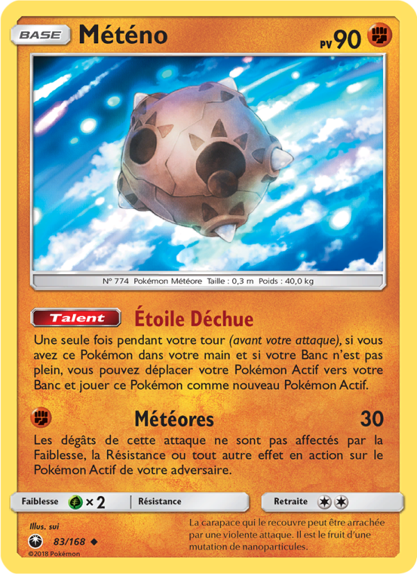 Météno 83 — Celestial Storm (French Pokémon TCG card)