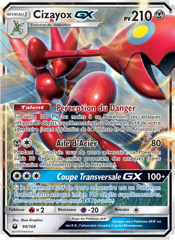 Cizayox GX 90 — Celestial Storm (French Pokémon TCG card)