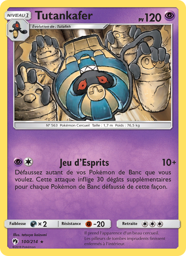 Tutankafer 100 — Lost Thunder (French Pokémon TCG card)