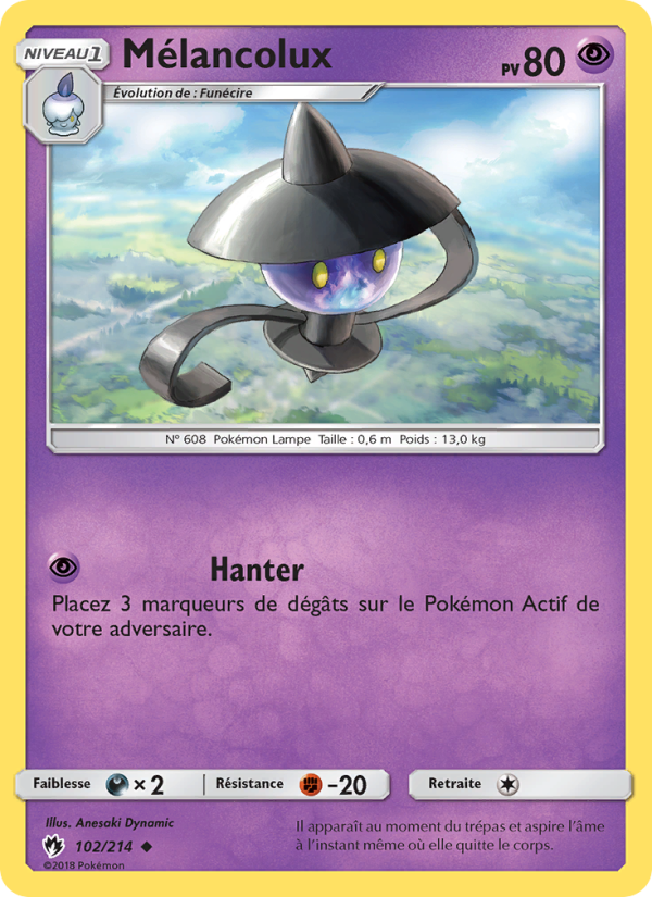 Mélancolux 102 — Lost Thunder (French Pokémon TCG card)
