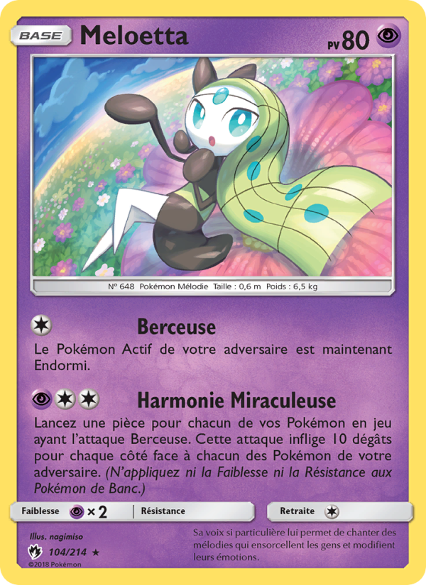 Meloetta 104 — Lost Thunder (French Pokémon TCG card)