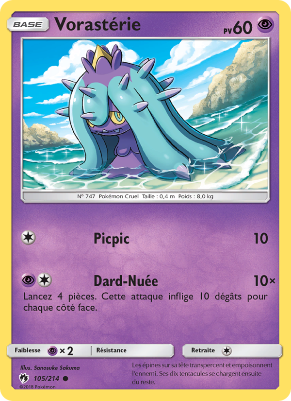 Vorastérie 105 — Lost Thunder (French Pokémon TCG card)