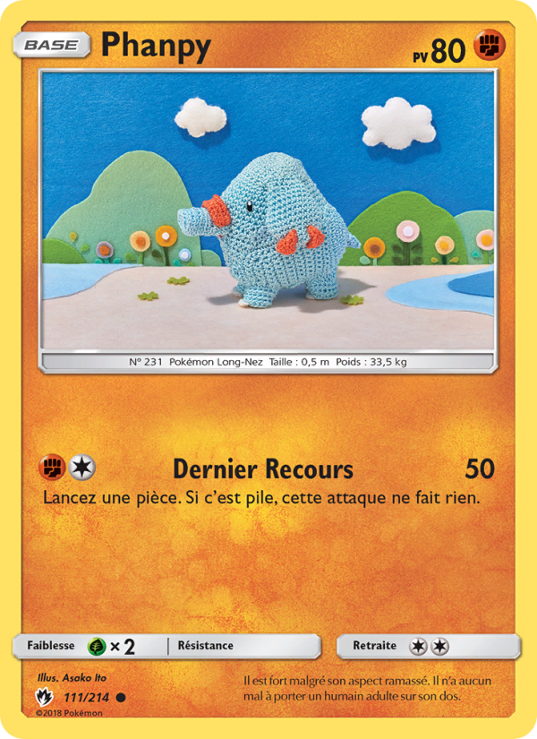 Phanpy 111 — Lost Thunder (French Pokémon TCG card)