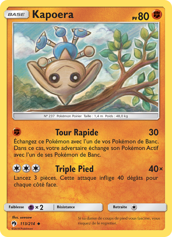 Kapoera 113 — Lost Thunder (French Pokémon TCG card)