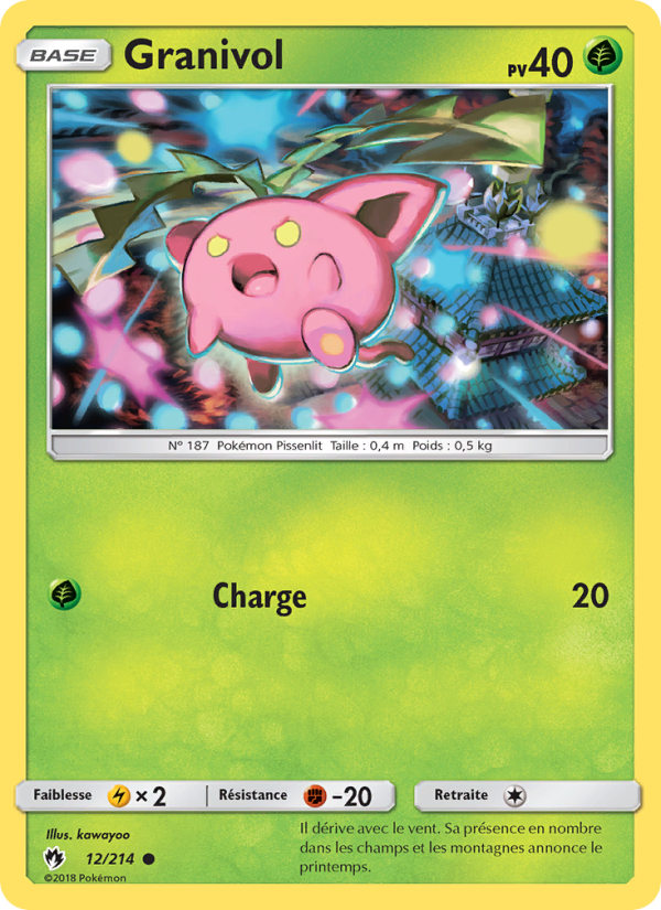 Granivol 12 — Lost Thunder (French Pokémon TCG card)