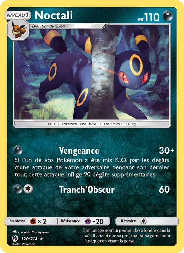 Noctali 120 — Lost Thunder (French Pokémon TCG card)