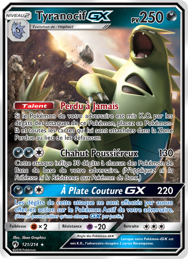 Tyranocif GX 121 — Lost Thunder (French Pokémon TCG card)