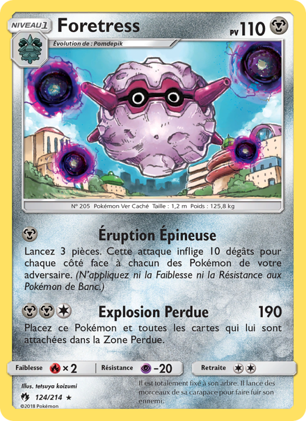 Foretress 124 — Lost Thunder (French Pokémon TCG card)