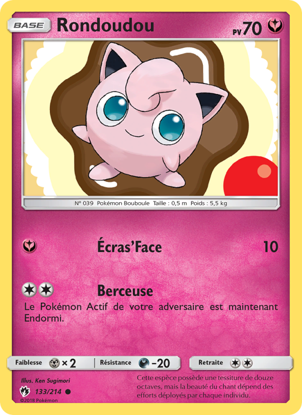 Rondoudou 133 — Lost Thunder (French Pokémon TCG card)