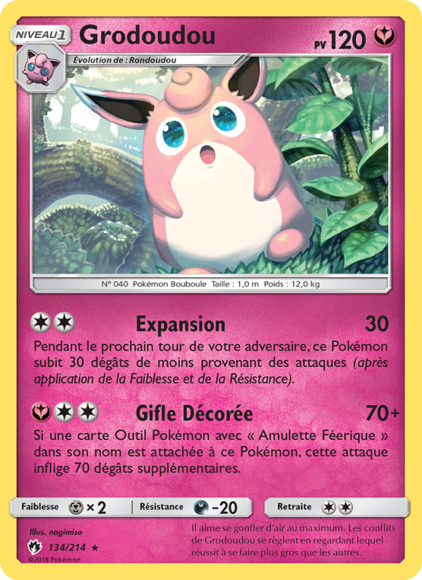 Grodoudou 134 — Lost Thunder (French Pokémon TCG card)