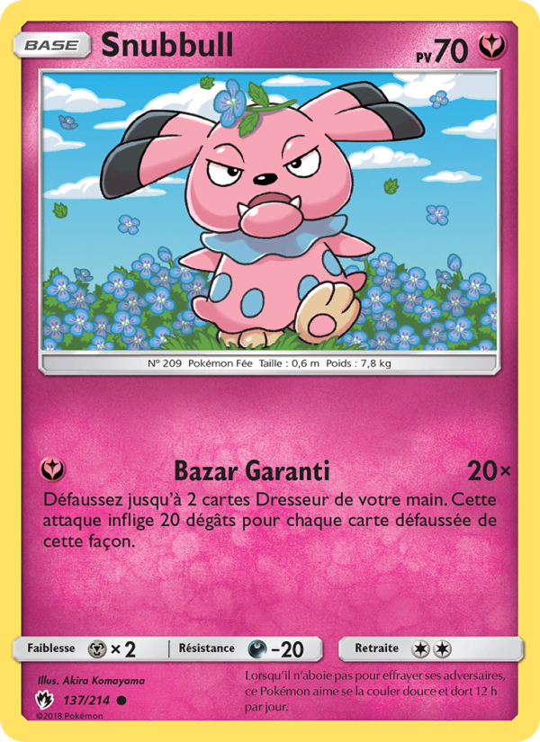 Snubbull 137 — Lost Thunder (French Pokémon TCG card)
