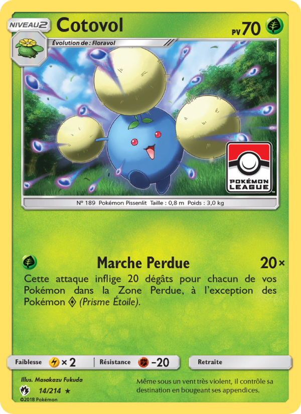 Cotovol 14 — Lost Thunder (French Pokémon TCG card)