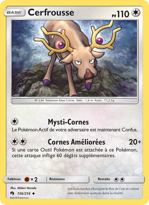 Cerfrousse 156 — Lost Thunder (French Pokémon TCG card)