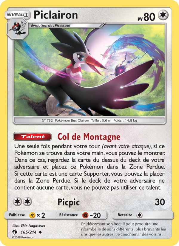 Piclairon 165 — Lost Thunder (French Pokémon TCG card)