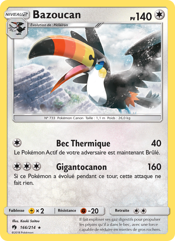 Bazoucan 166 — Lost Thunder (French Pokémon TCG card)