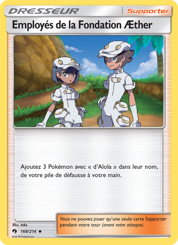 Employés de la Fondation Æther 168 — Lost Thunder (French Pokémon TCG card)