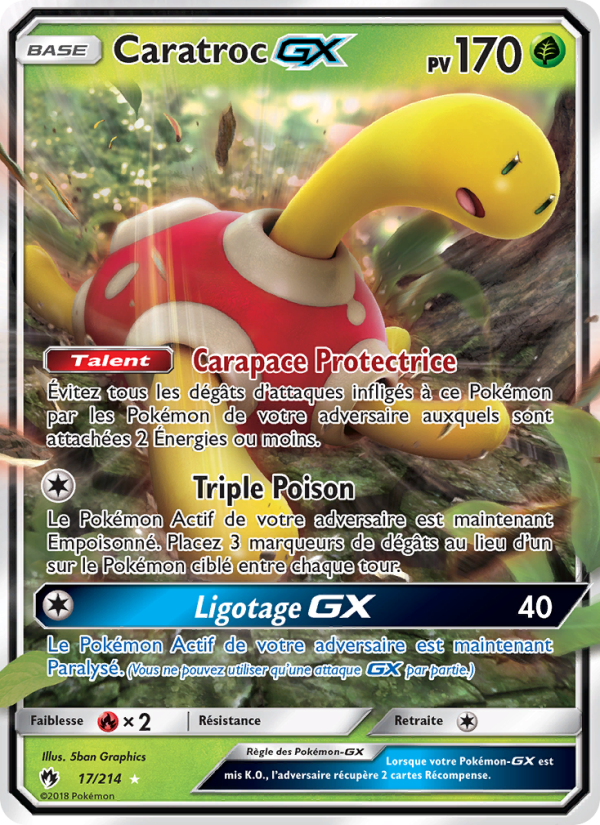 Caratroc GX 17 — Lost Thunder (French Pokémon TCG card)