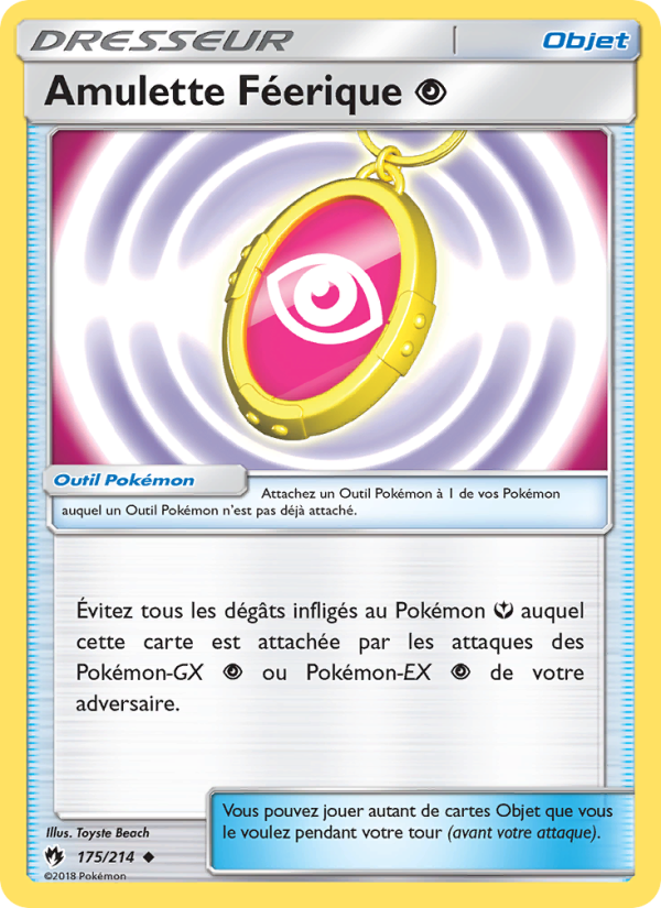 Amulette Féerique Psychic 175 — Lost Thunder (French Pokémon TCG card)