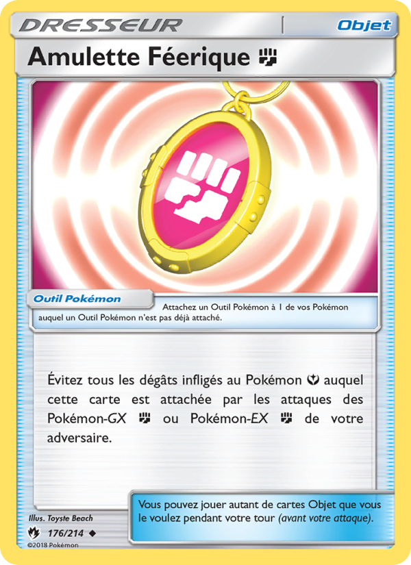 Amulette Féerique Fighting 176 — Lost Thunder (French Pokémon TCG card)