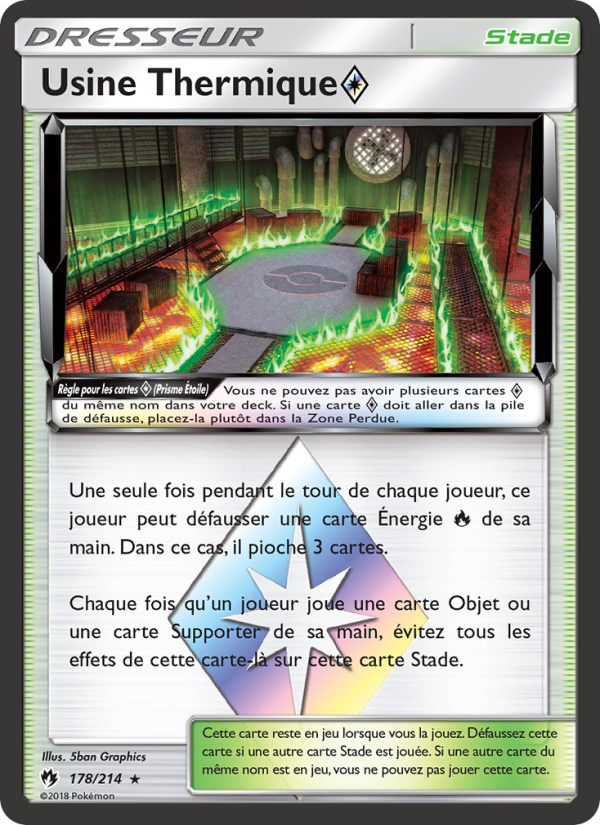 Usine Thermique ◇ 178 — Lost Thunder (French Pokémon TCG card)