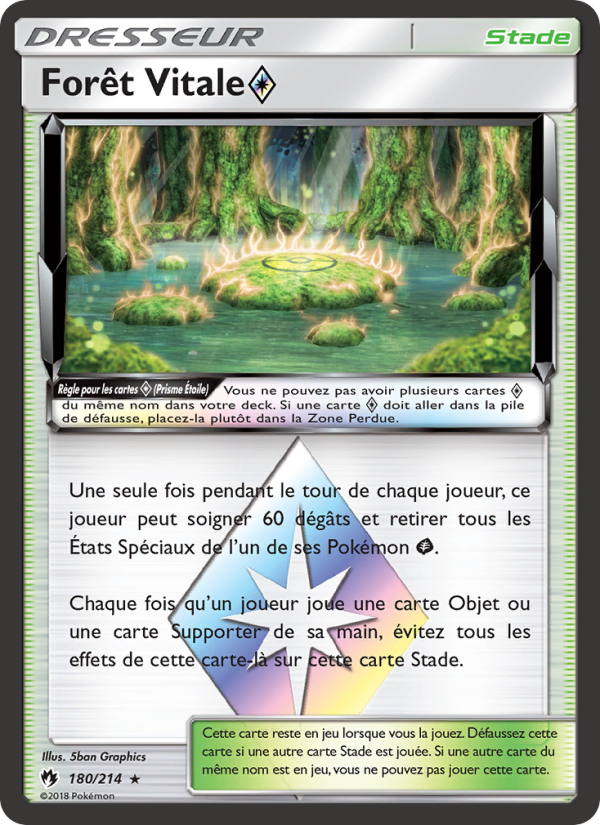 Forêt Vitale ◇ 180 — Lost Thunder (French Pokémon TCG card)