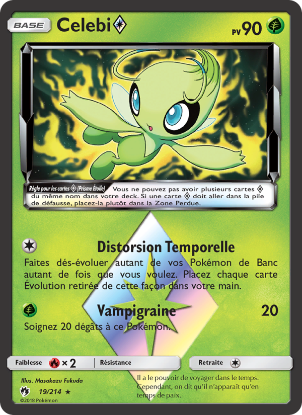 Celebi ◇ 19 — Lost Thunder (French Pokémon TCG card)