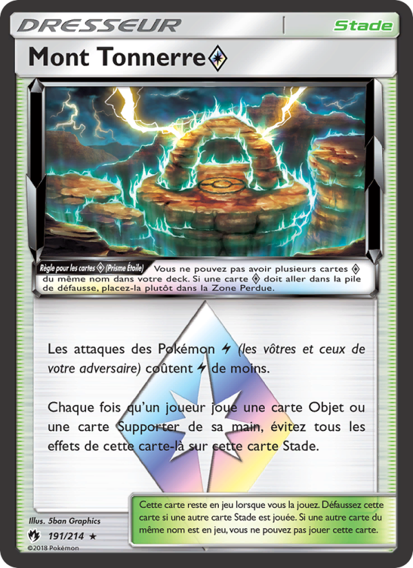 Mont Tonnerre ◇ 191 — Lost Thunder (French Pokémon TCG card)