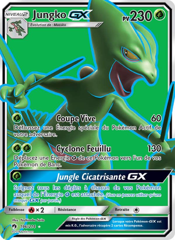 Jungko GX 196 — Lost Thunder (French Pokémon TCG card)