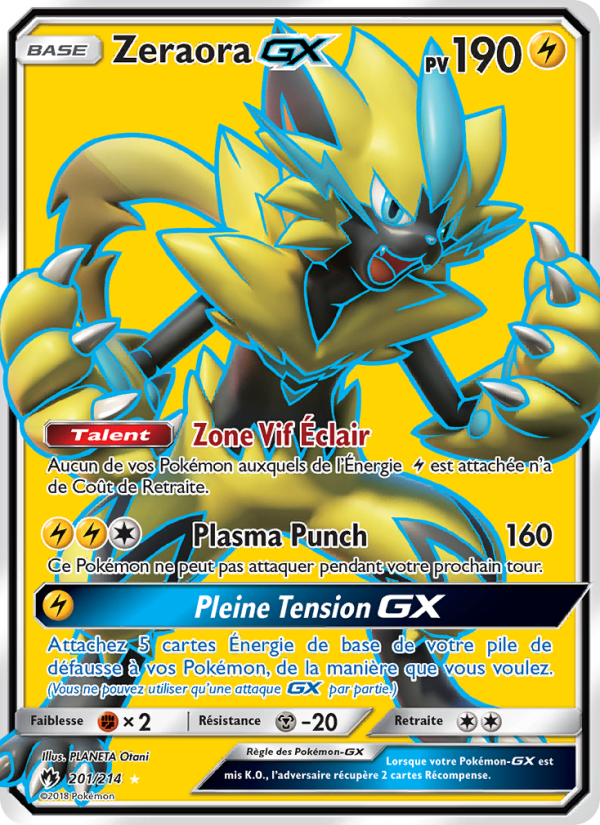 Zeraora GX 201 — Lost Thunder (French Pokémon TCG card)