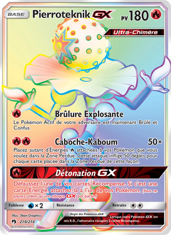 Pierroteknik GX 219 — Lost Thunder (French Pokémon TCG card)