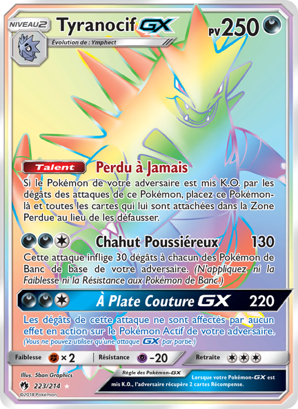 Tyranocif GX 223 — Lost Thunder (French Pokémon TCG card)