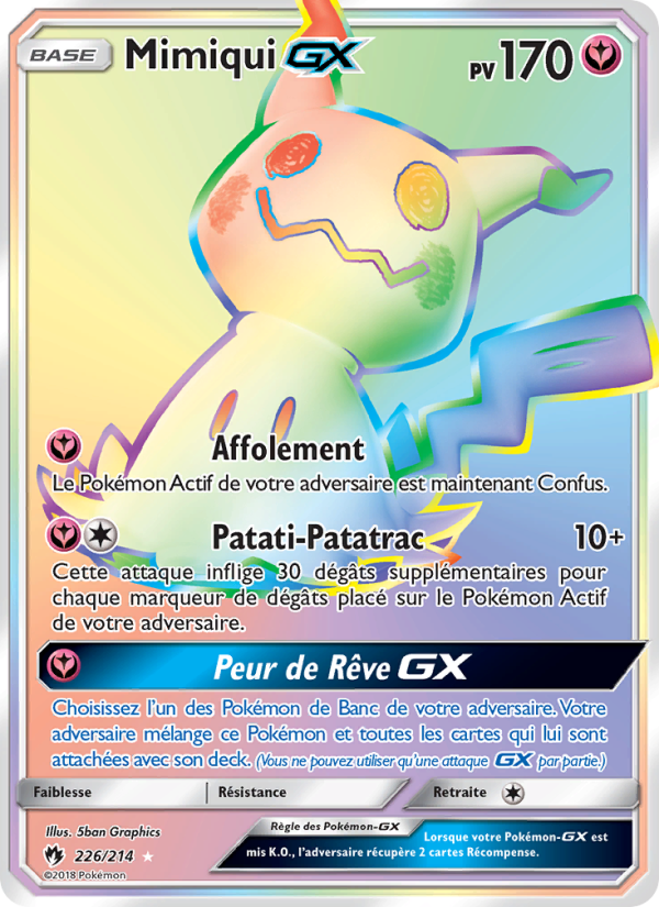 Mimiqui GX 226 — Lost Thunder (French Pokémon TCG card)